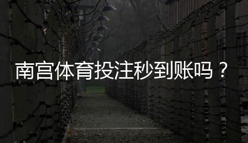 南宫体育投注秒到账吗？充值提现到账速度与安全性全面解析