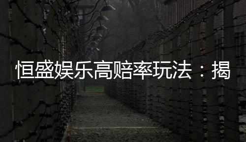 恒盛娱乐高赔率玩法：揭秘高回报的实战技巧与策略