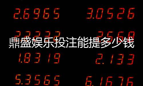 鼎盛娱乐投注能提多少钱？惊喜大揭秘
